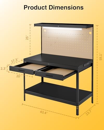 Solid A3 Steel Tool Storage Workbench for Workshops