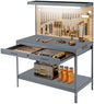 Robust Steel Garage Workbench with Drawers and Pegboard