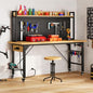 DWVO 60-Inch Wheeled Wood Workstation with Hooks