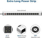 Heavy-Duty 16-Outlet Metal Power Strip with Long Cord