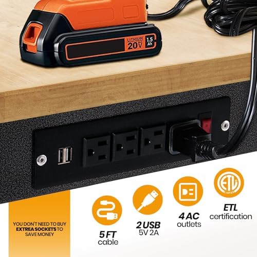 Mobile 60-Inch Rubberwood Rolling Work Station