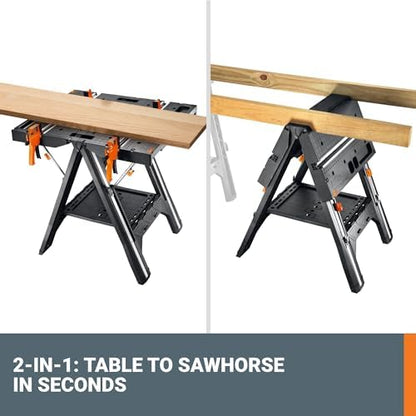 Versatile Worx Pegasus Portable Folding Workbench and Sawhorse