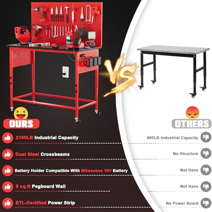 Ferreteriai 47-Inch Ergonomic Workbench with Features